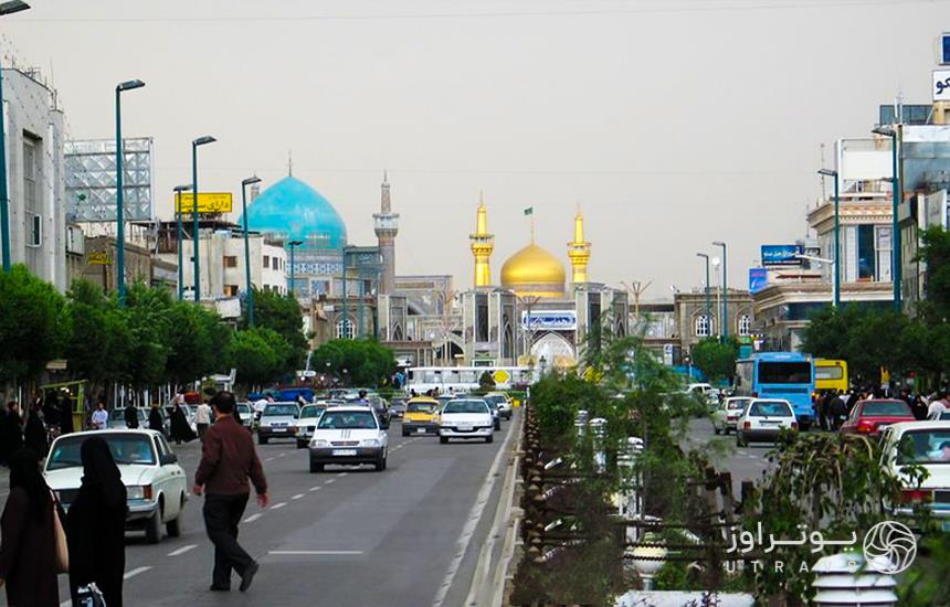 Streets around the shrine of Imam Reza